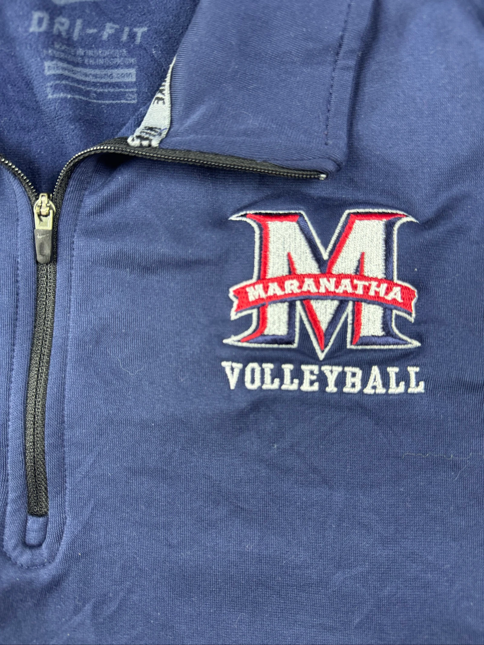 Nike Dri-FIT Maranatha Voleibol 1/2 Zip Sudadera Azul Marino S – photo 6